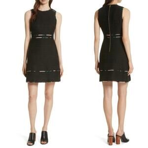 Kate Spade Women's Tweed Fit & Flare Mini Dress – Size 6 Blossom Black | NWOT